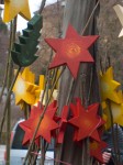 Handmade stars and other garden decorations