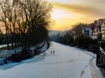 People on the ice, late afternoon, February 08, 2012