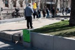 Bocce Ball courts off to one side near the Arch