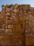 Roman Amphitheatre - wall detail with traces of the church arches, Tarragona