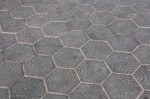 Modern pavement tile on the sidewalks in Barcelona