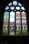 Looking through a window in the cloister passageway, Bebenhausen