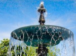 Fountain in Tübingen, colors "stretched" to inhance the contrast between green and blue