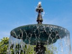 Fountain in Tübingen, more or less as shot