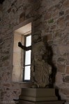 Statue in the hunting lodge foyer