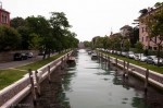 An unusal sight near Venice canals: parked cars on the Lido