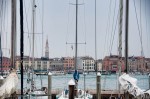 Boat harbor near San Giorgio Maggiore, with a view across the lagoon