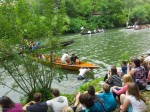 Stocherkahnrennen 2012 - photo #22 - guy in the water guiding the boat back into the race