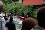 Stocherkahnrennen 2012 - photo #42 - Note the boats with tourists, watching from behind the racing boats