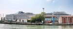 Panorama of the MSC Divinia sitting in port, Venice