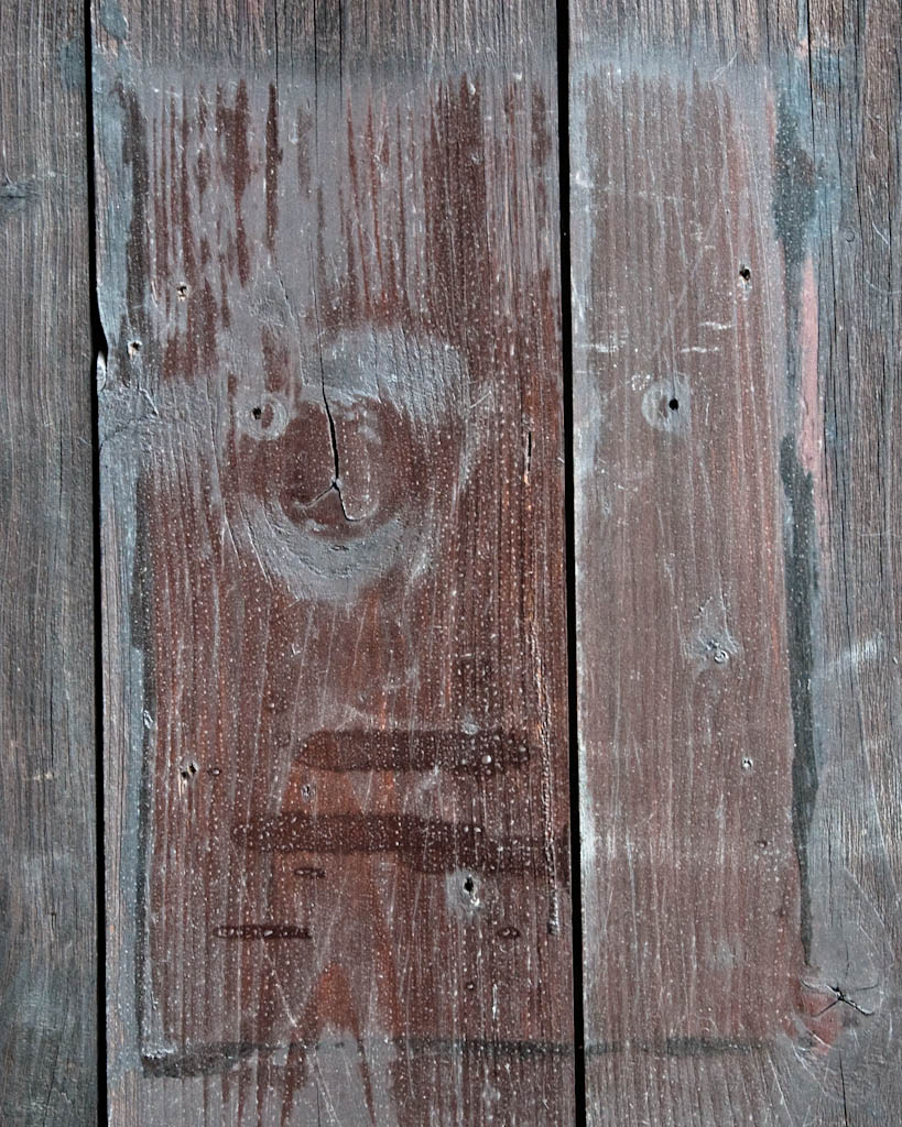 Face in the old wooden door of our early 1500s apartment building