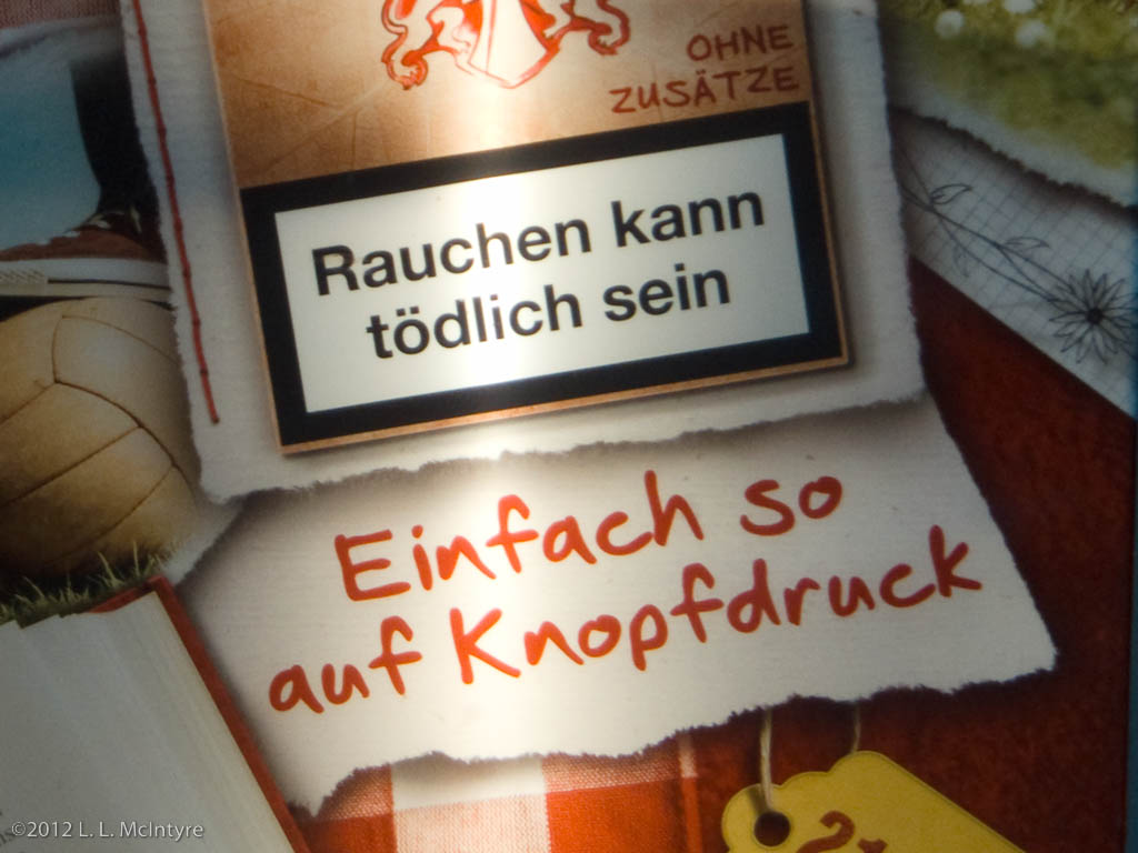 Detail: Cigarette Machine, Tübingen train station, Germany