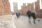 People in motion, Castelvecchio Bridge, Verona