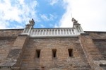 Guard Statues seen from below, Hohenzollern Castle