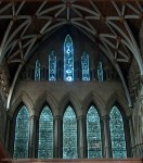 The window on the wall opposite the Rose Window, York Minster