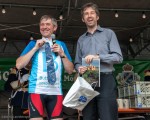 Mayor (on the left) and the bicycle guy from County Durham, Ireland