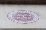 50 Wimpole Street, London - detail of plaque (July 2013)