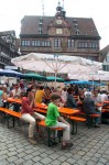 Temporary Beer Garden in the Marktplatz