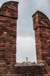 View of San Zeno through the bridge ramparts