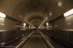 Going down the Old Elbe Tunnel, Hamburg