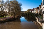 Postcard shot buildings and the Neckar Island