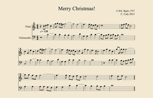 Merry Christmas by CPE and CC: Flute and Cello