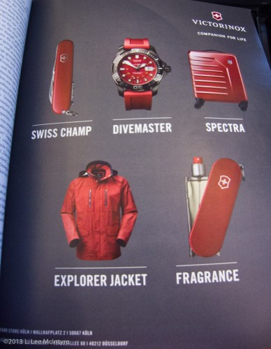 Magazine ad for Victorinox products, December 2013