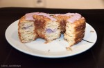 Cronoot with pink icing - the purple filling