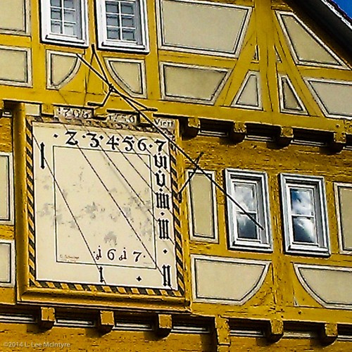 West facing sundial (detail) - Tübingen