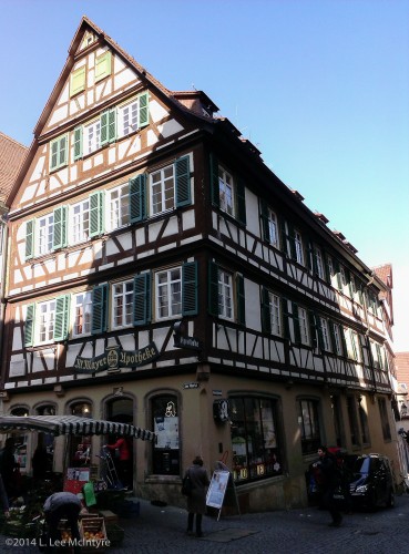 Site of Apotheke in the Marktplatz, Tübingen since 1500s