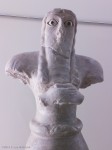 Assyrian statue with eyes