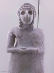 Assyrian statue with empty eye sockets
