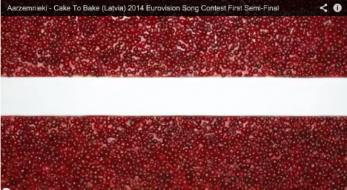 Latvia flag cake, Eurovision, 2014