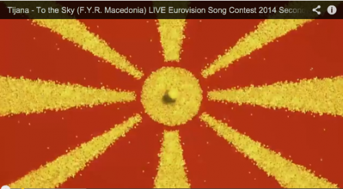 Macedonia flag, Eurovision 2014