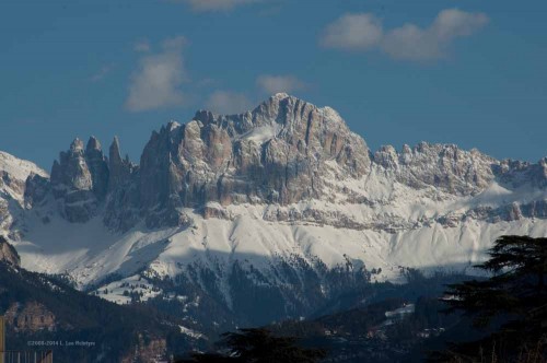 Snow on the Dolomites, Bolzano, Italy