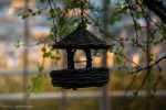 Basket by a window, outside a greenhouse near Reykjavik, Iceland