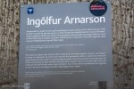 Ingólfr Arnarson Monument information plaque