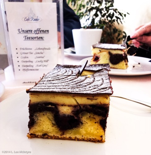 Donauwelle cake, at a Wel der Stadt Konditorei