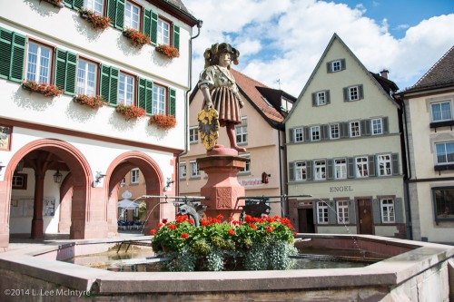 Fountain and buildings, Weil der Stadt