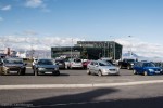 Harpa viewed from across a parking lot, Reykjavik, Iceland