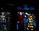 Huber window with Jesus refusing the devil/Hitler