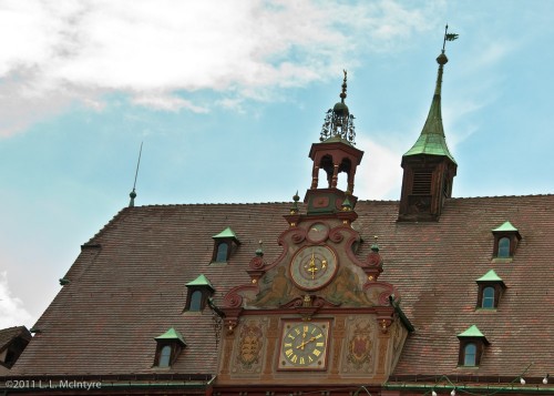 Clock on the City Hall in the Marktplatz, Tübingen