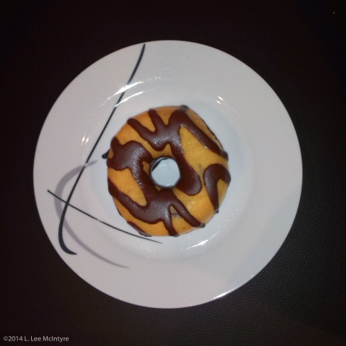 Chocolate-iced (and filled) Donut - Top