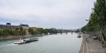 Looking at the Seine toward the Pont des Arts, Paris