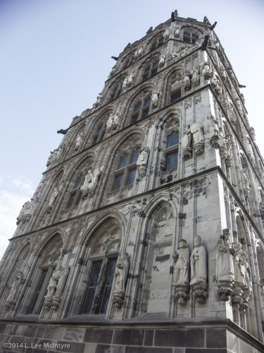 Cologne City Hall Tower, covered in Statues