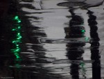 Another Green Stoplight reflection in the rain, London