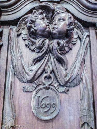 Plaque with 1699 Date, Red Salon