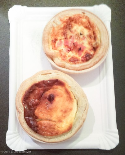 Dueling Quiche Lorraine: Top regular, bottom with Quark